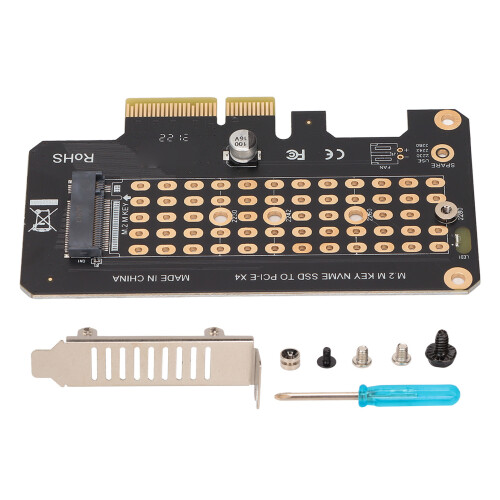 Riser NVMe M.2 a PCIe 3.0, 32 Gbps, Nero, metà altezza