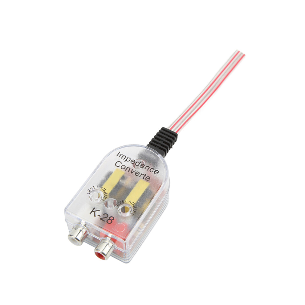 Universal Car High To Low Impedance Converter Transparent Impedance Amplifier Adapter For Automobile 9391321705639