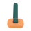 Cepillo Slicker para pelo de perro 9x18cm naranja/verde 5