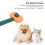 Cepillo Slicker para pelo de perro 9x18cm naranja/verde 11
