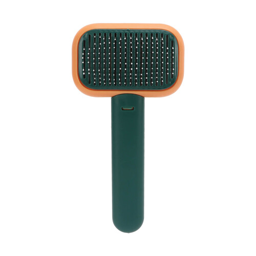 Cepillo Slicker para pelo de perro 9x18cm naranja/verde 1
