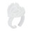 100PCS Eyelash Extension Glue Rings Disposable Heart Shape False Eyewinker Blossoming Cups ToolsWhite 10
