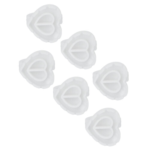 100PCS Eyelash Extension Glue Rings Disposable Heart Shape False Eyewinker Blossoming Cups ToolsWhite