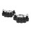 2 pièces Exerciseur de doigts pour piano ABS + silicone noir 4