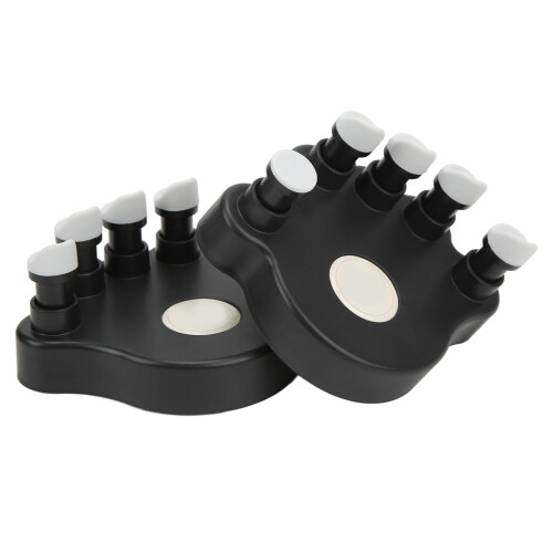 2 pièces Exerciseur de doigts pour piano ABS + silicone noir
