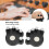2 pièces Exerciseur de doigts pour piano ABS + silicone noir 6