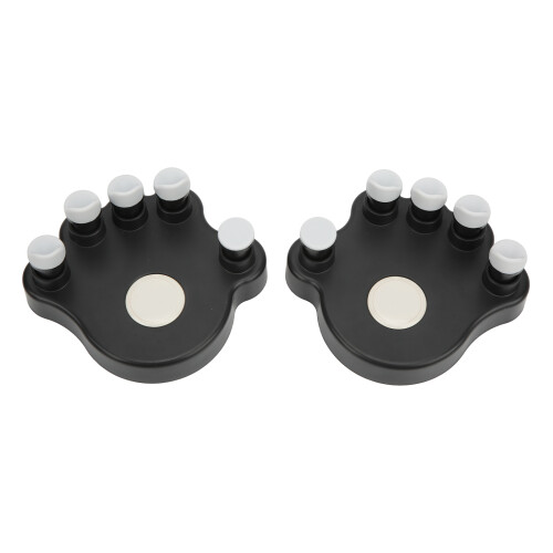 2 pièces Exerciseur de doigts pour piano ABS + silicone noir 1