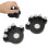 2 pièces Exerciseur de doigts pour piano ABS + silicone noir 14