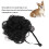 Perruque noire pour animal de compagnie 30-60cm bande élastique réglable 4