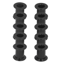 10 piezas de polea guía, diámetro interior 6 mm, diámetro exterior 12 mm, negro 5413-0001-0001
