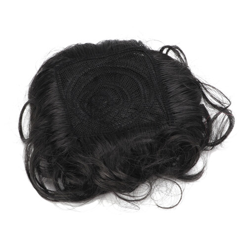 Perruque noire pour animal de compagnie 30-60cm bande élastique réglable 2
