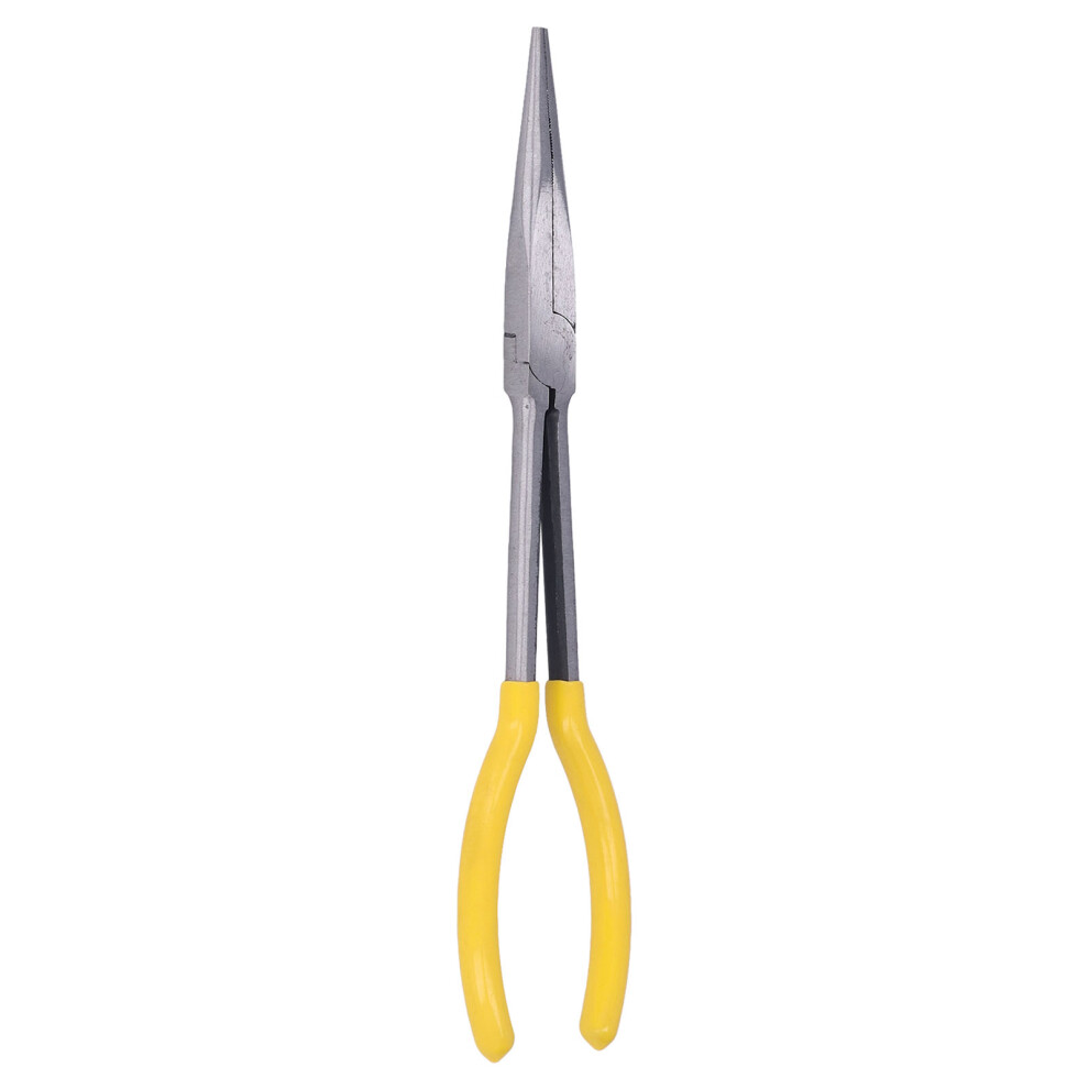 Long Reach Plier 45# Steel Long Needle Nose Pliers Cable Wire Cutter For Repairing 11In Lengthstraight 5021321706643