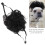 Perruque noire pour animal de compagnie 30-60cm bande élastique réglable 7