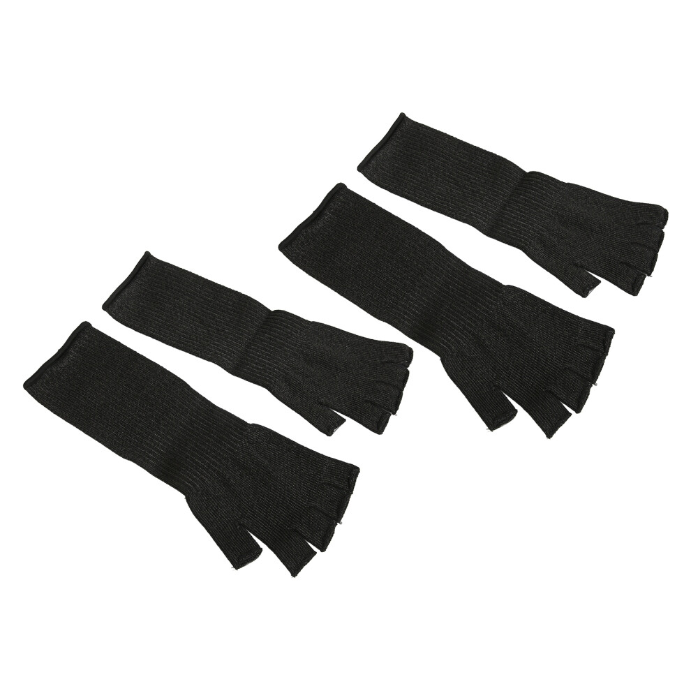 2 Pairs Cut Resistant Safety Sleeves 5 Levels Prevent Scratches Arm Protection Sleeves With Finger Holess 30Cm / 11.81In Length 4951321704145