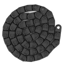 Chaîne porte-câbles en plastique noir flexible, pas de 8 mm, longueur 400 mm, 50 maillons