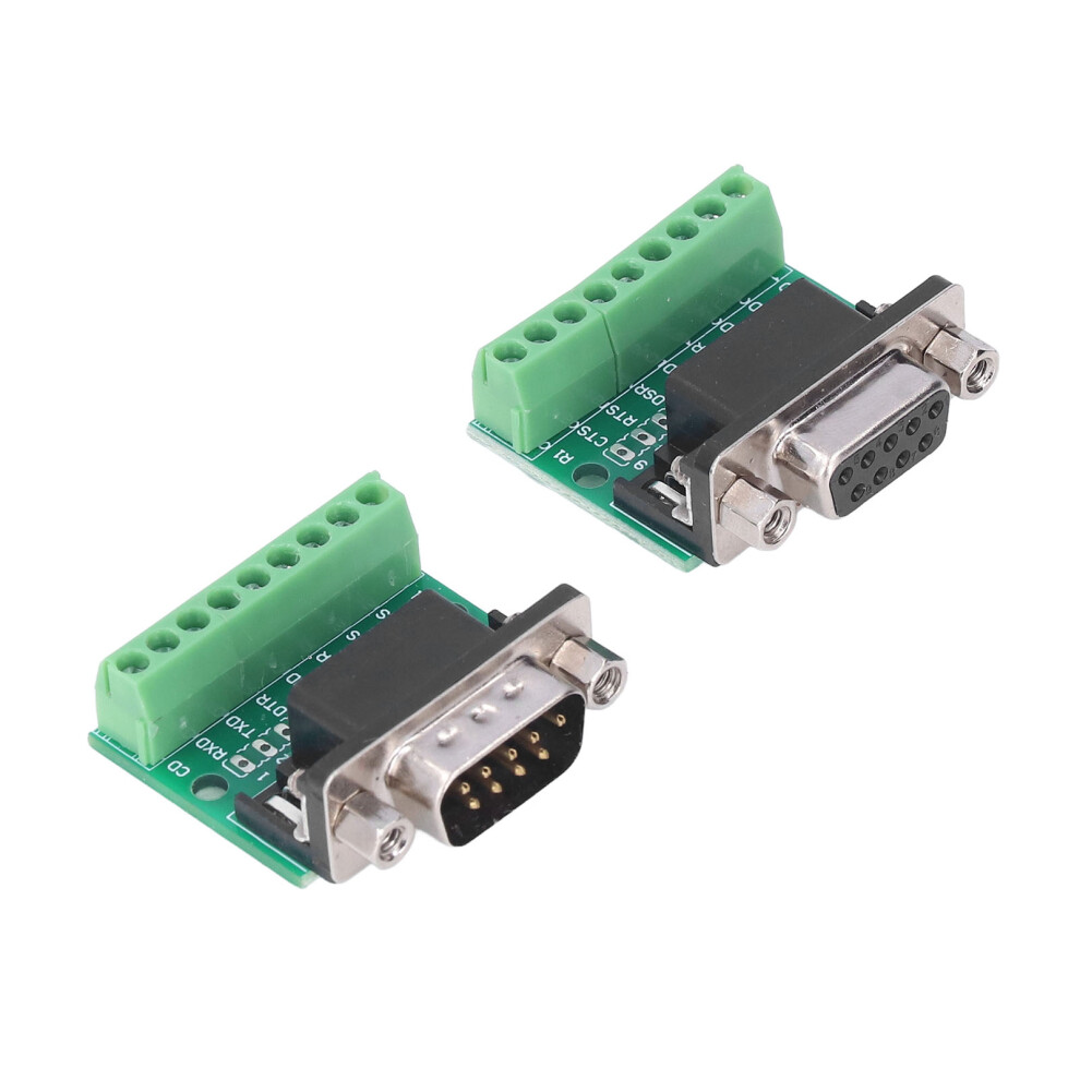 Db9 Male Female Connector Adapter Screw Terminal 9 Pin 9 Hole Conversion Board For Rs232 Rs485 3431321708059