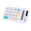 Mini calculatrice à 8 chiffres, 11,5  6,5  2 cm, blanche 14