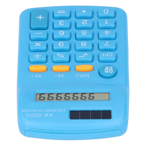 Mini calcolatrice 8-cifre LCD blu 11,5 x 6,5 x 2 cm