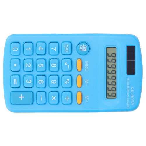 Mini calcolatrice 8-cifre LCD blu 11,5 x 6,5 x 2 cm 2
