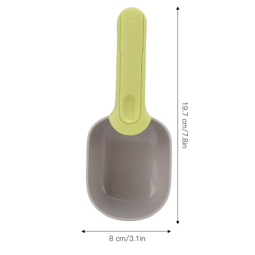 Cucharón con clip multifuncional 19,7 cm  8 cm gris-verde 2