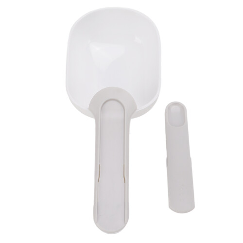 Cucharón para comida de perros, 19,7 cm x 8 cm, Blanco/Gris 1