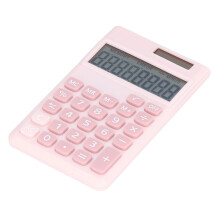 Calcolatrice solare rosa a 8 cifre 12x7x1cm 50mAh