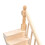 Escalier miniature en bouleau pour maison de poupée échelle 1/12 bricolage angles arrondis 4