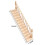 Escalier miniature en bouleau pour maison de poupée échelle 1/12 bricolage angles arrondis 9