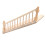 Escalier miniature en bouleau pour maison de poupée échelle 1/12 bricolage angles arrondis 10