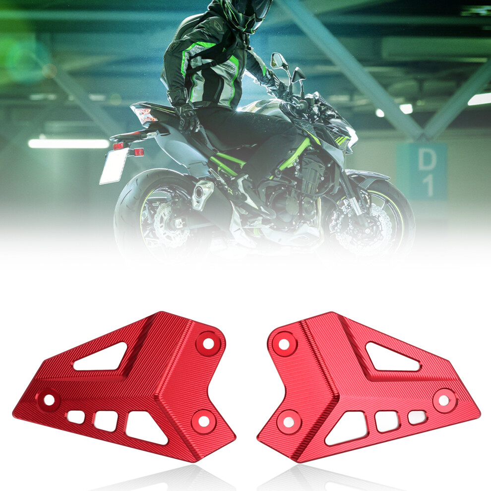 Motorcycle Foot Peg Protector Rear Plate Heel Guard Aluminum Alloy Replacement For Z900 2017Â2021Red 4341321710619