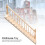 Escalier miniature en bouleau pour maison de poupée échelle 1/12 bricolage angles arrondis 6