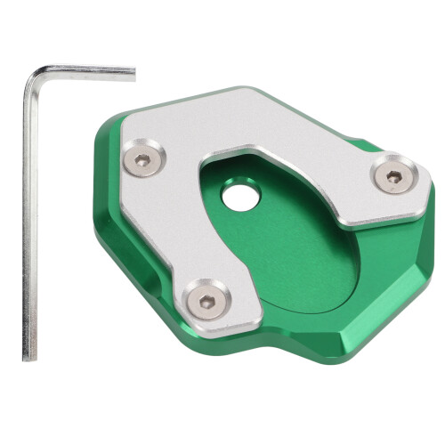 Plaque de béquille en aluminium vert Z650/Z900 1
