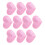 10 pezzi di toppe a forma di cuore rosa termoadesive, 8,2 x 7 cm, cotone 14