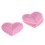 10 pezzi di toppe a forma di cuore rosa termoadesive, 8,2 x 7 cm, cotone 1