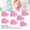 10 pezzi di toppe a forma di cuore rosa termoadesive, 8,2 x 7 cm, cotone 6
