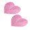 10 pezzi di toppe a forma di cuore rosa termoadesive, 8,2 x 7 cm, cotone 8