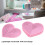 10 pezzi di toppe a forma di cuore rosa termoadesive, 8,2 x 7 cm, cotone 12