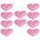 10 pezzi di toppe a forma di cuore rosa termoadesive, 8,2 x 7 cm, cotone 2