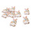 Toppe termoadesive a forma di coniglietto carino 10 pezzi 5x3,5 cm 16