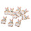 Toppe termoadesive a forma di coniglietto carino 10 pezzi 5x3,5 cm 5