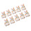 Toppe termoadesive a forma di coniglietto carino 10 pezzi 5x3,5 cm 7