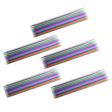 55 piezas de agujas de punto de aluminio 2.5-6.0mm plateadas 20cm