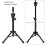 Soporte para cabeza de aluminio ajustable de 57 cm plateado 13