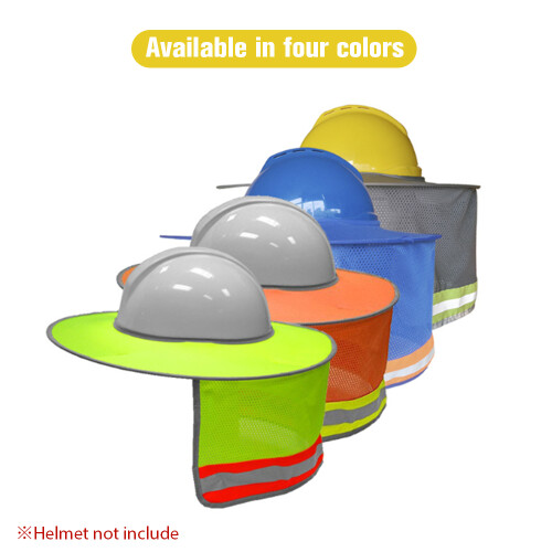 Casque avec rebord anti-soleil, taille unique, Orange/Vert/Bleu 1