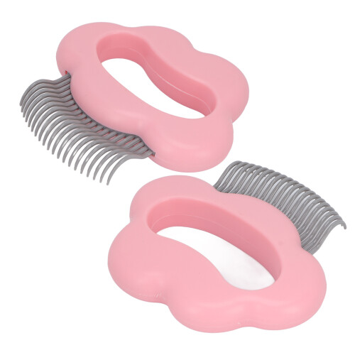 Peine Cat Shell de ABS, para masaje seguro, 9x9 cm, rosa 2