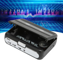 Lecteur de cassettes Bluetooth à renversement automatique TON007B avec finition noire stéréo