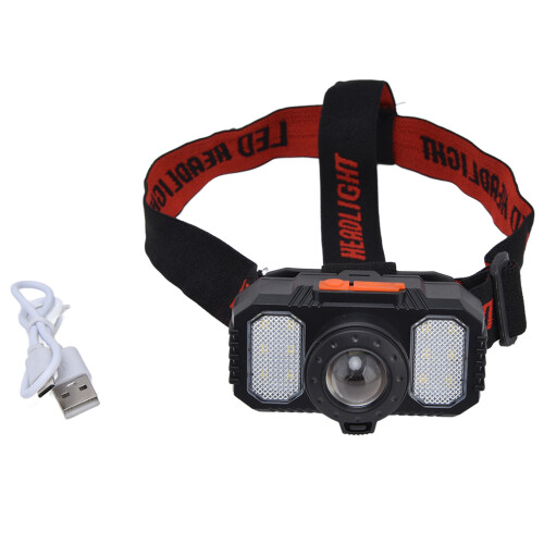 Luz frontal LED USB 18650, 8 cm x 4 cm, a prueba de agua 1