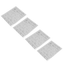 4 pezzi di timbri trasparenti TPR, trasparenti, 15,211,6 cm