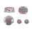 Conjunto de tapas de culata de aluminio de 5 piezas para 70cc/90cc/110cc 4