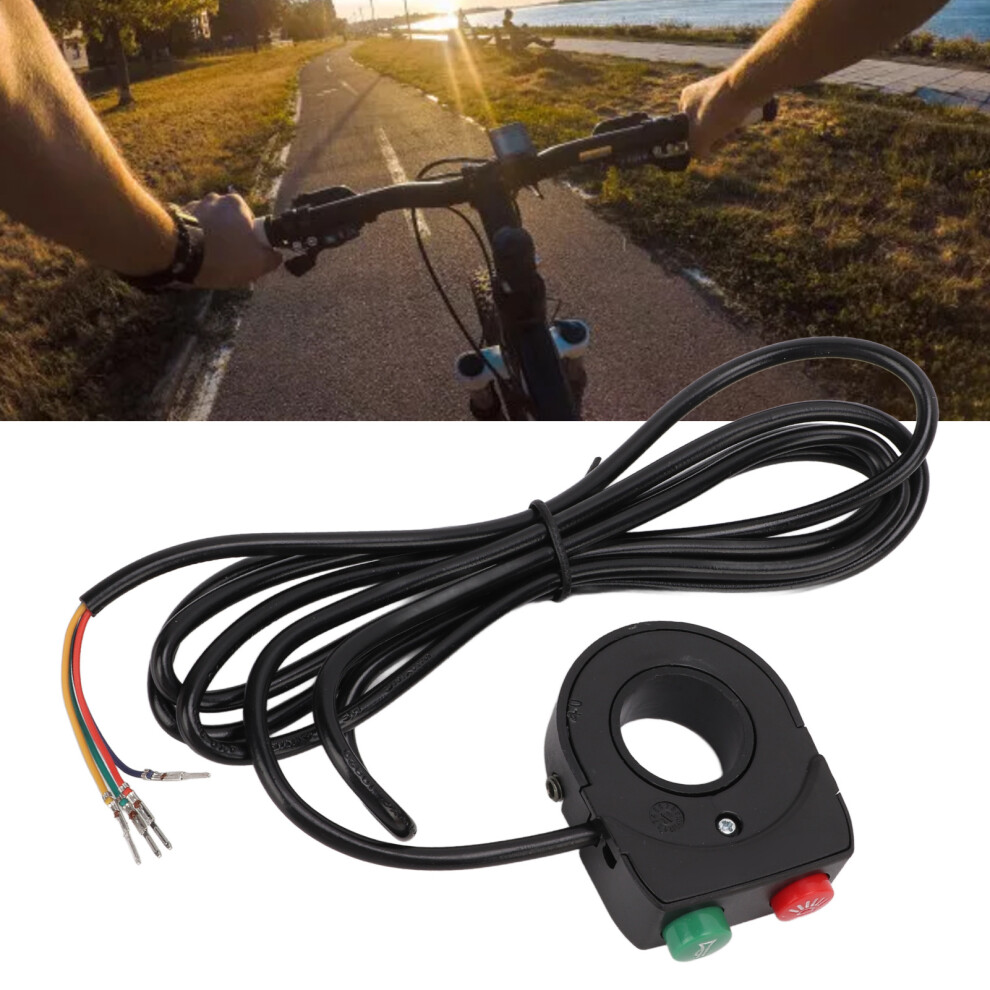2 In 1 Motorcycle Horn Headlight Switch Bicycle Headlights Horn Turn On Off Switch Button For Scooter Electric Bike 4601321714759